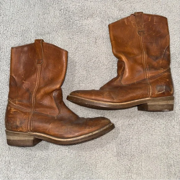 Red Wing Pecos 1155 Brown Leather Pull On Size 12 Men’s Boots - Picture 2 of 9